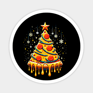 Pizza Xmas Tree, Christmas Style Pizza Lover Magnet